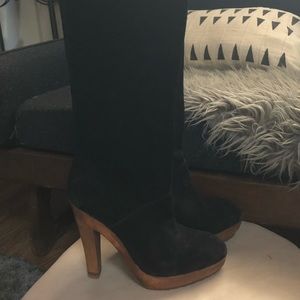 Black Suede Michael Kors knee high boots